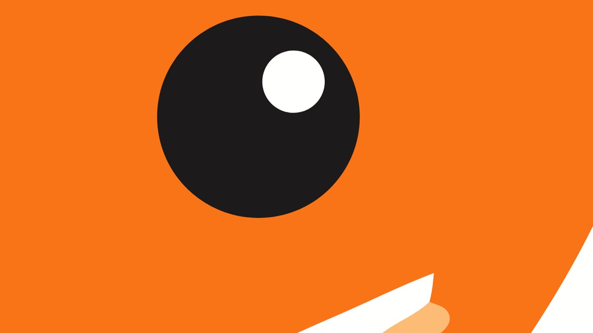 The downloaded SVG rendered at eight times the size, with crisp round edges on the eye and highlight